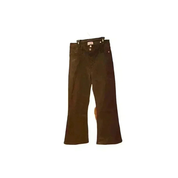 New FRAME Le Crop Flare Brown Espresso Coated Jeans Size 30 - Picture 6 of 11